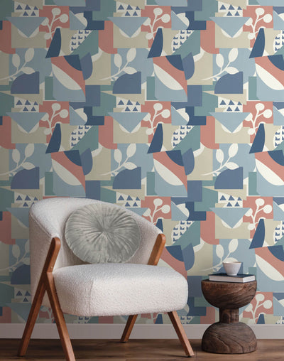 product image for Cut Outs Wallpaper in Blue 93