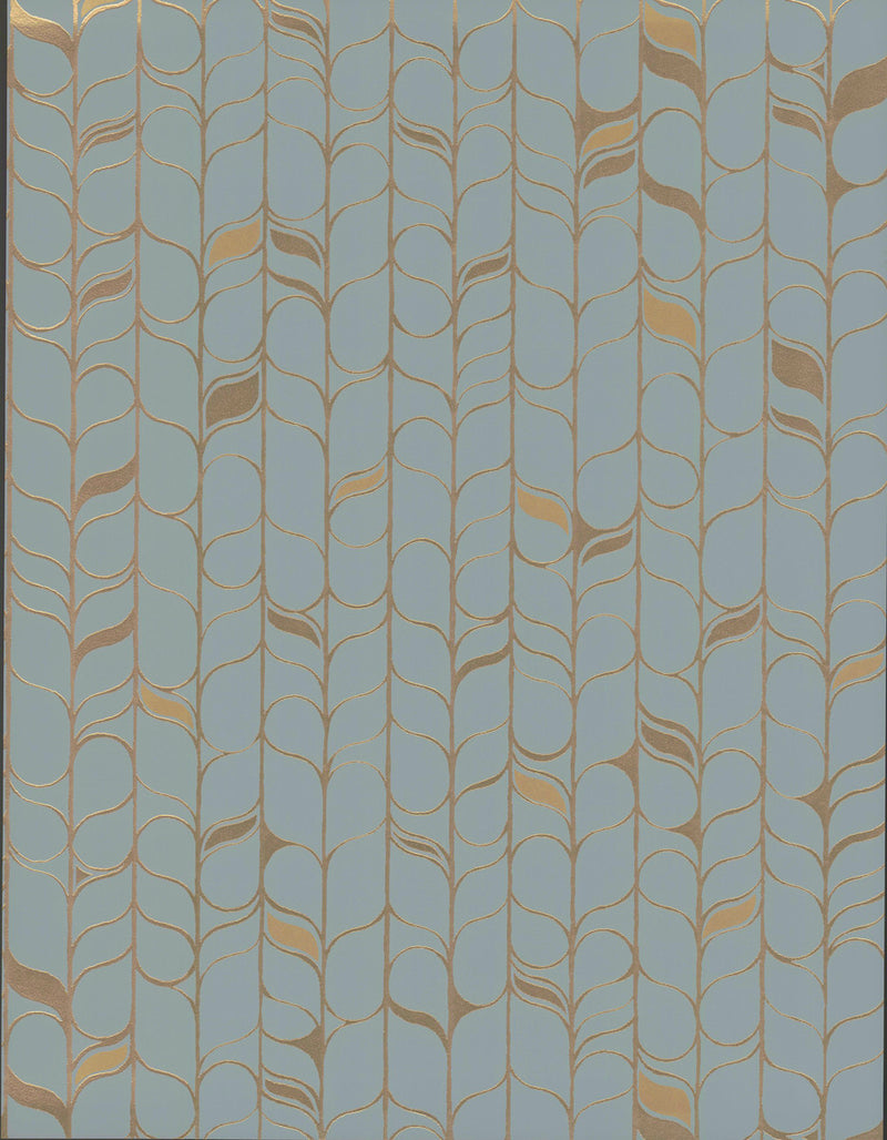 media image for Perfect Petals Wallpaper in Blue/Gold by Candice Olson for York Wallcoverings 276