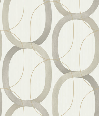 product image for Interlock Wallpaper in Taupe by Candice Olson for York Wallcoverings 7