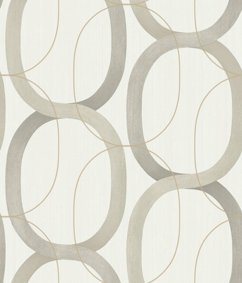 media image for Interlock Wallpaper in Taupe by Candice Olson for York Wallcoverings 25