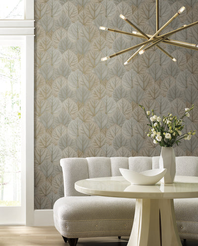 product image for Leaf Concerto Wallpaper in Taupe by Candice Olson for York Wallcoverings 79