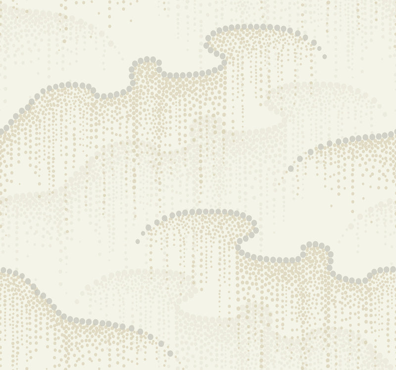 media image for Moonlight Pearls Wallpaper in Cream by Candice Olson for York Wallcoverings 290