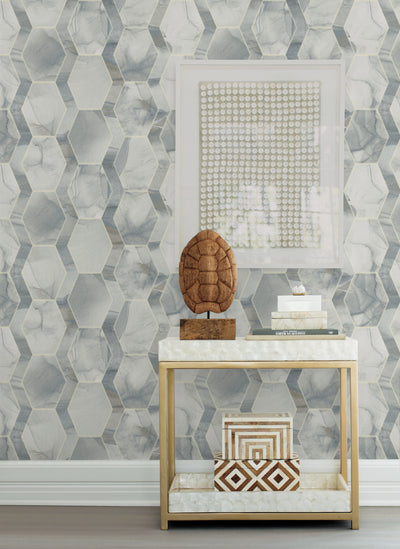 product image for Earthbound Wallpaper in Blue/Grey by Candice Olson for York Wallcoverings 0