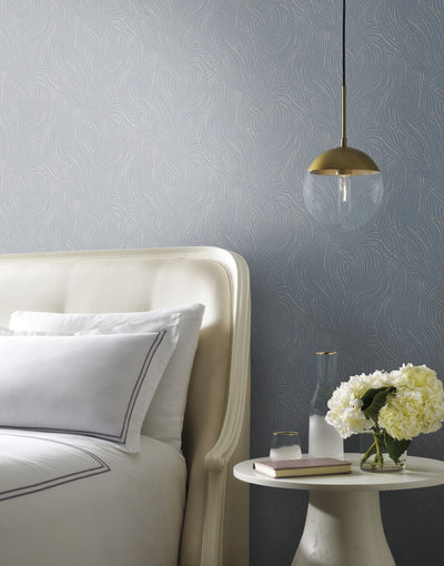 product image for Tempest Wallpaper in Blue by Candice Olson for York Wallcoverings 51