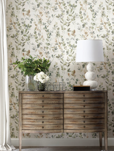 product image for Joyful Eucalyptus Wallpaper in Green by Candice Olson for York Wallcoverings 7