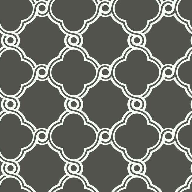 media image for Open Trellis Wallpaper in Grey from the Silhouettes Collection by York Wallcoverings 289