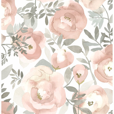 product image of Orla Floral Wallpaper in Rose from the Bluebell Collection by Brewster Home Fashions 575