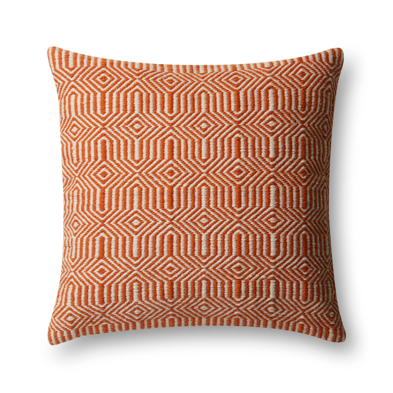 media image for Orange & Ivory Indoor/Outdoor Pillow by Loloi 247