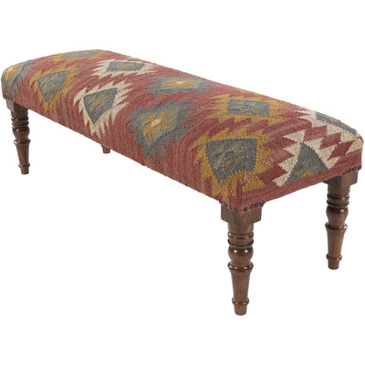 product image for Panja PAJ-002 Upholstered Bench in Dark Red by Surya 18