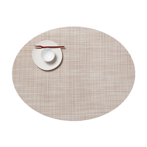 media image for mini basketweave oval placemat by chilewich 100130 002 16 28