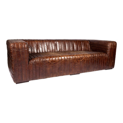 product image for Castle Sofa Cappuccino Brown Leather 3 70