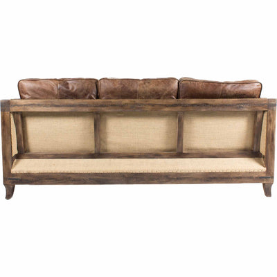 product image for Darlington Sofa Grazed Brown Leather 3 4