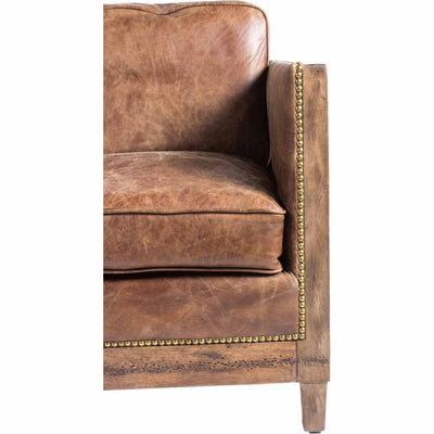 product image for Darlington Sofa Grazed Brown Leather 4 1