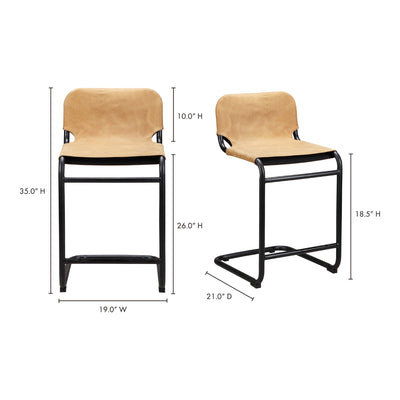 product image for Baker Counter Stool Sunbaked Tan Leather 6 15