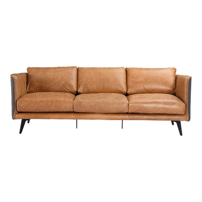 product image of Messina Leather Sofa Cigare Tan Leather 3 533