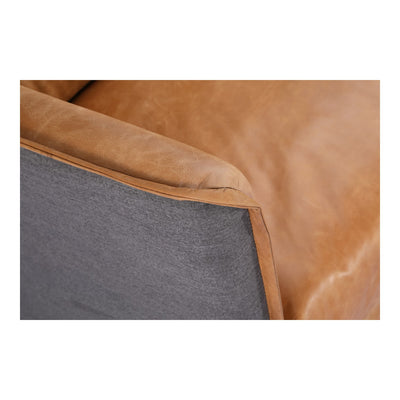 product image for Messina Leather Sofa Cigare Tan Leather 7 6