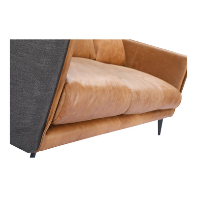 product image for Messina Leather Sofa Cigare Tan Leather 8 75