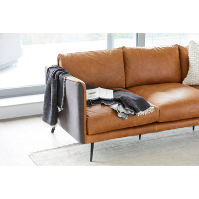 product image for Messina Leather Sofa Cigare Tan Leather 11 92