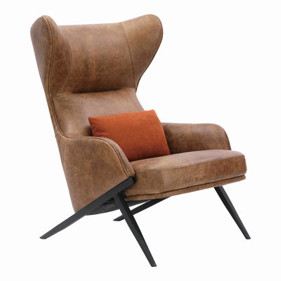 product image of Amos Leather Accent Chair Open Road Brown Leather 2 543