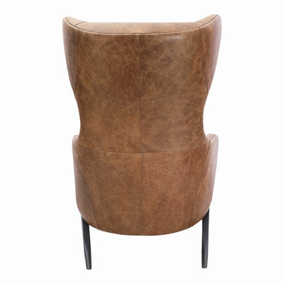 product image for Amos Leather Accent Chair Open Road Brown Leather 4 19