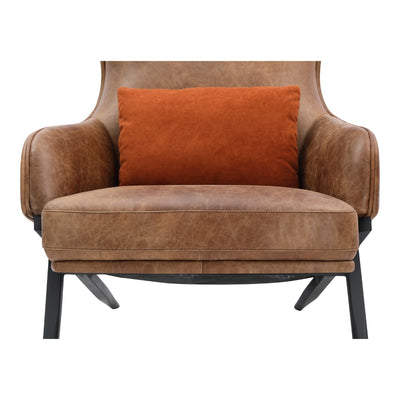 product image for Amos Leather Accent Chair Open Road Brown Leather 5 48