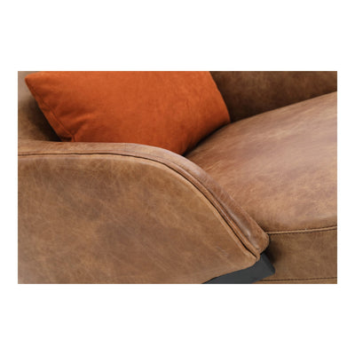 product image for Amos Leather Accent Chair Open Road Brown Leather 6 45