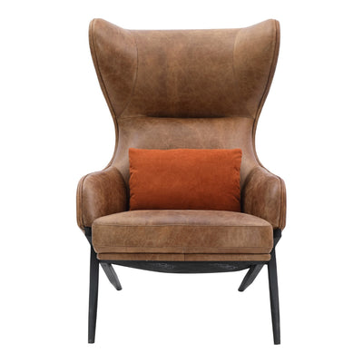 product image for Amos Leather Accent Chair Open Road Brown Leather 1 90