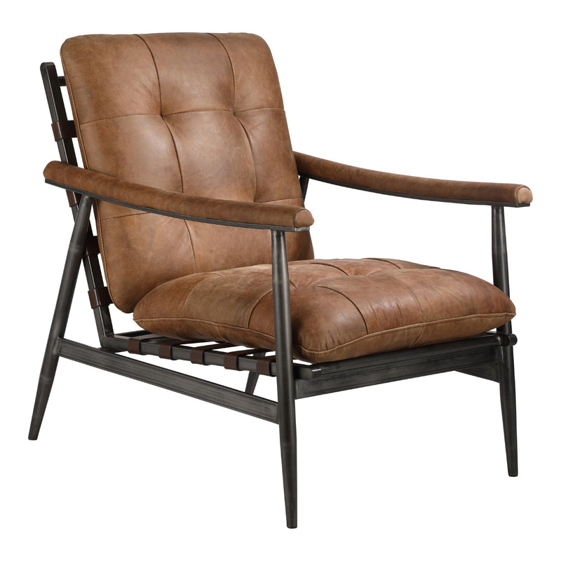 media image for Shubert Accent Chair Open Road Brown Leather 2 283