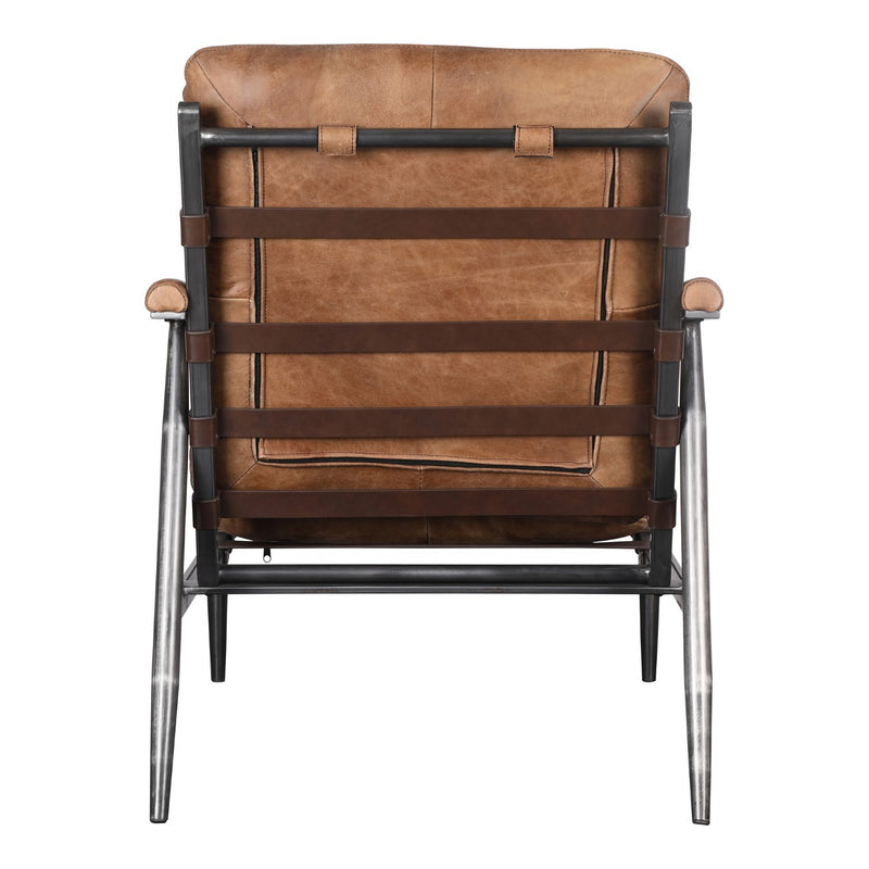 media image for Shubert Accent Chair Open Road Brown Leather 4 211