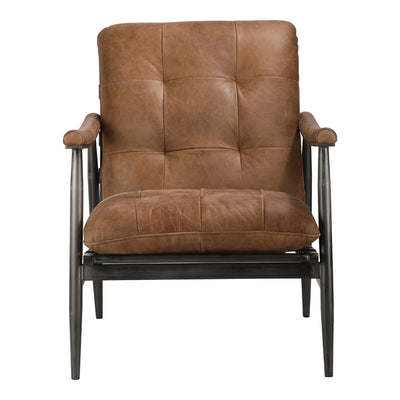 product image for Shubert Accent Chair Open Road Brown Leather 1 54