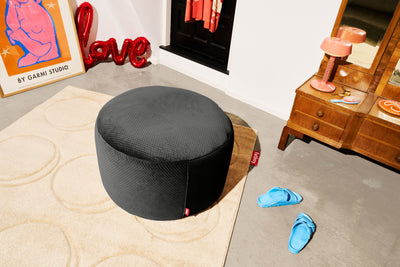product image for Point Large Recycled Royal Velvet Pouf 64