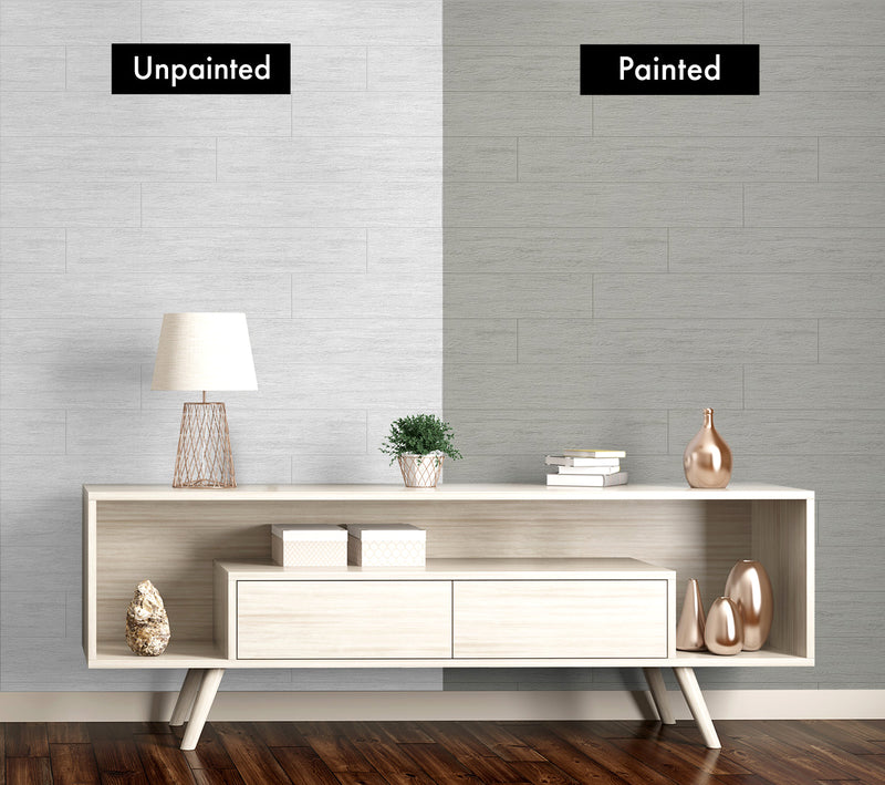 media image for Faux Shiplap Paintable Peel & Stick Wallpaper in Off-White 225