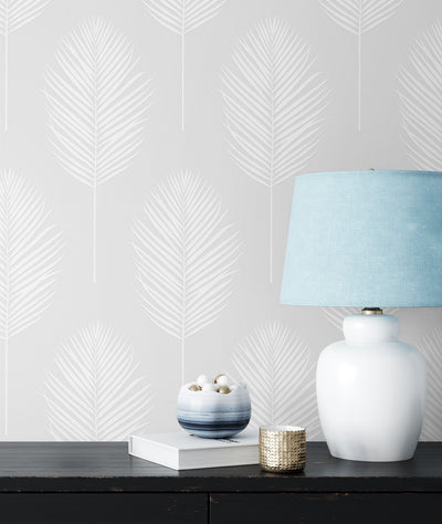 product image for Palm Leaf Paintable Peel & Stick Wallpaper in Off-White 75