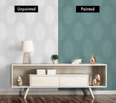 product image for Palm Leaf Paintable Peel & Stick Wallpaper in Off-White 66