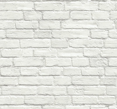 product image of Industrial Faux Brick Prepasted Wallpaper Off-White by Seabrook 518