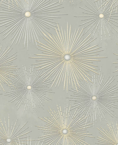 product image for Starburst Geo Prepasted Wallpaper in Smoke 9