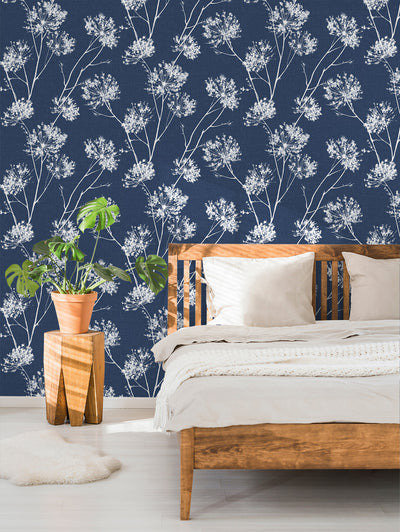 product image for One O'Clock Prepasted Wallpaper in Denim Blue by Seabrook 30