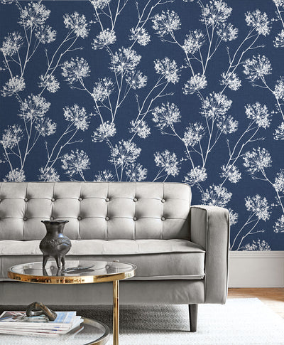 product image for One O'Clock Prepasted Wallpaper in Denim Blue by Seabrook 12