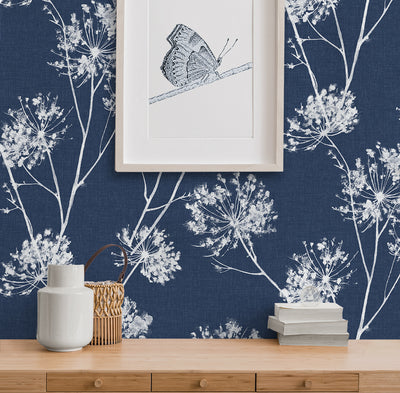 product image for One O'Clock Prepasted Wallpaper in Denim Blue by Seabrook 35