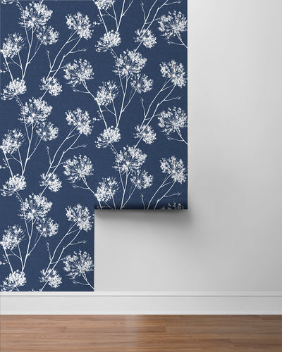 product image for One O'Clock Prepasted Wallpaper in Denim Blue by Seabrook 76