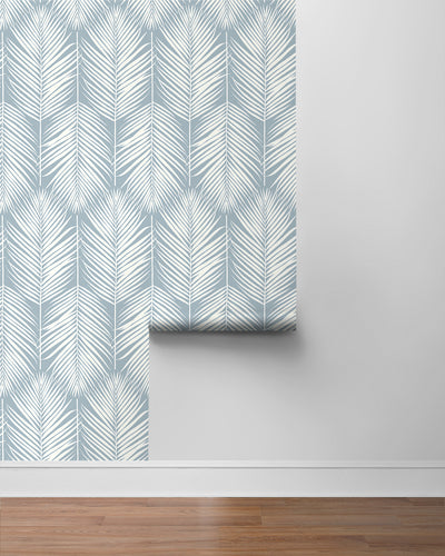 product image for Palm Silhouette Prepasted Wallpaper in Light Blue by Seabrook 65