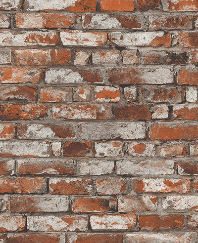 product image of Tailor Faux Brick Prepasted Wallpaper in Spiced Ginger 54