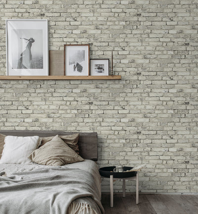 product image for Tailor Faux Brick Prepasted Wallpaper in Antique Plaster 97