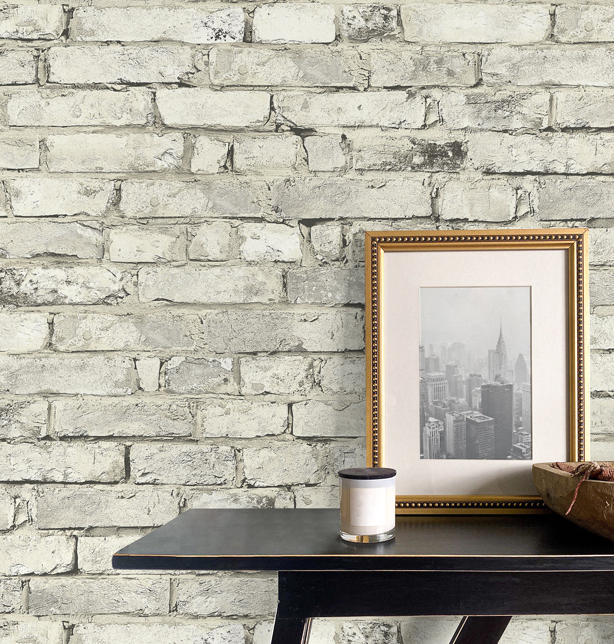 Shop Tailor Faux Brick Prepasted Wallpaper in Antique Plaster | Burke Decor