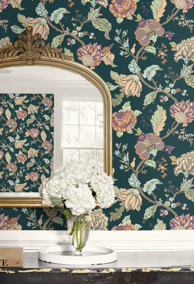 product image for Lana Jacobean Wallpaper in Victorian Jade 17