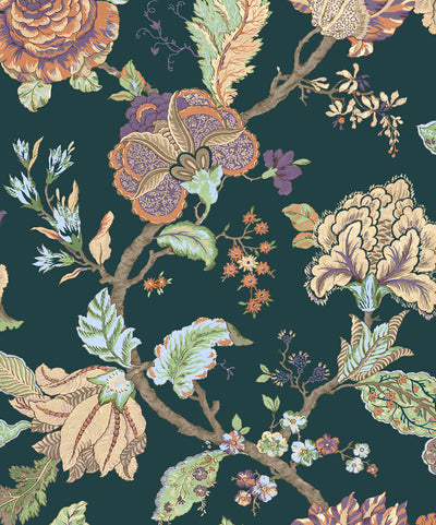 product image of Lana Jacobean Wallpaper in Victorian Jade 564