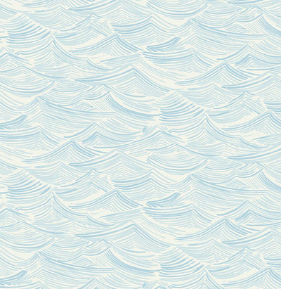 product image for Seaside Waves Wallpaper in Blue Oasis 42