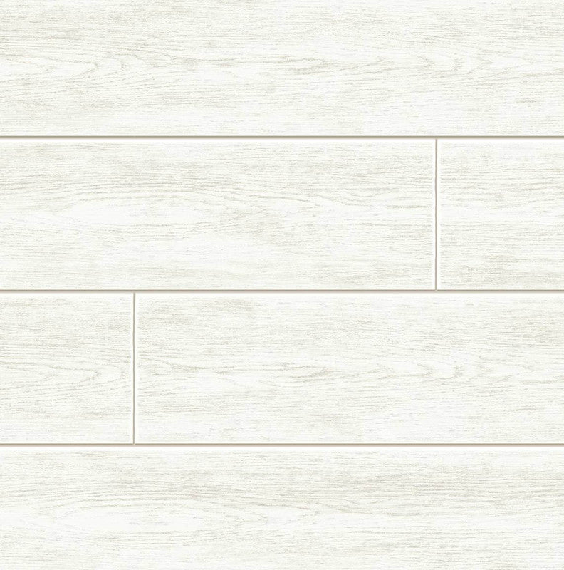 media image for Coastal Faux Shiplap Wallpaper in Alabaster 226