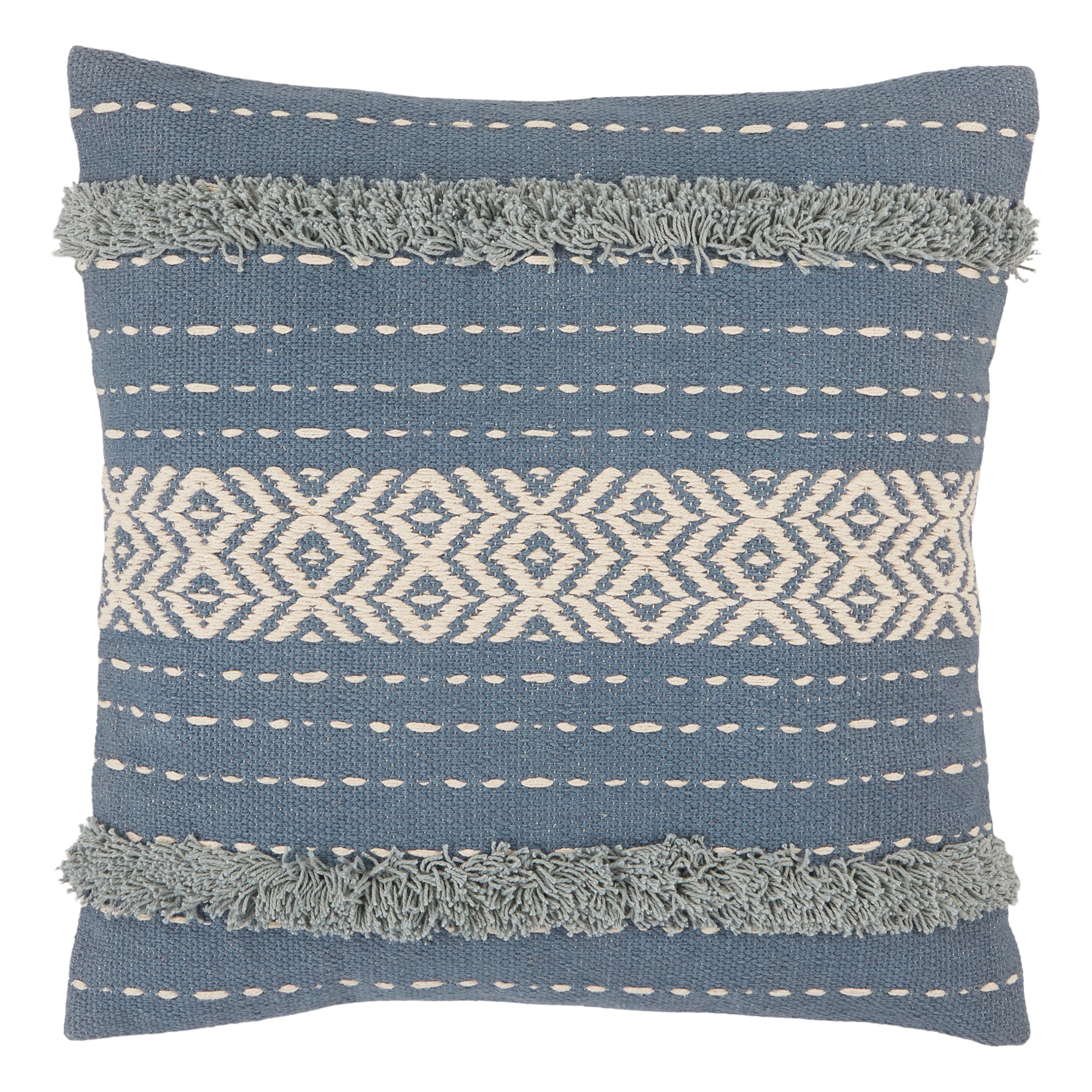 Shop Palmyra Tribal Pillow in Blue & White | Burke Decor