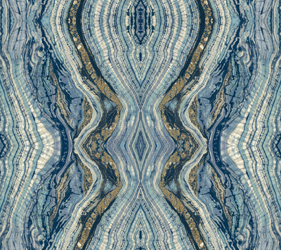 product image for Kaleidoscope Peel & Stick Wallpaper in Blue by York Wallcoverings 47